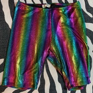 Rainbow Rave Bike Shorts from Dolls Kill